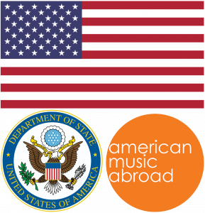 United States of America - flag with State Department Steal and American Music Abroad